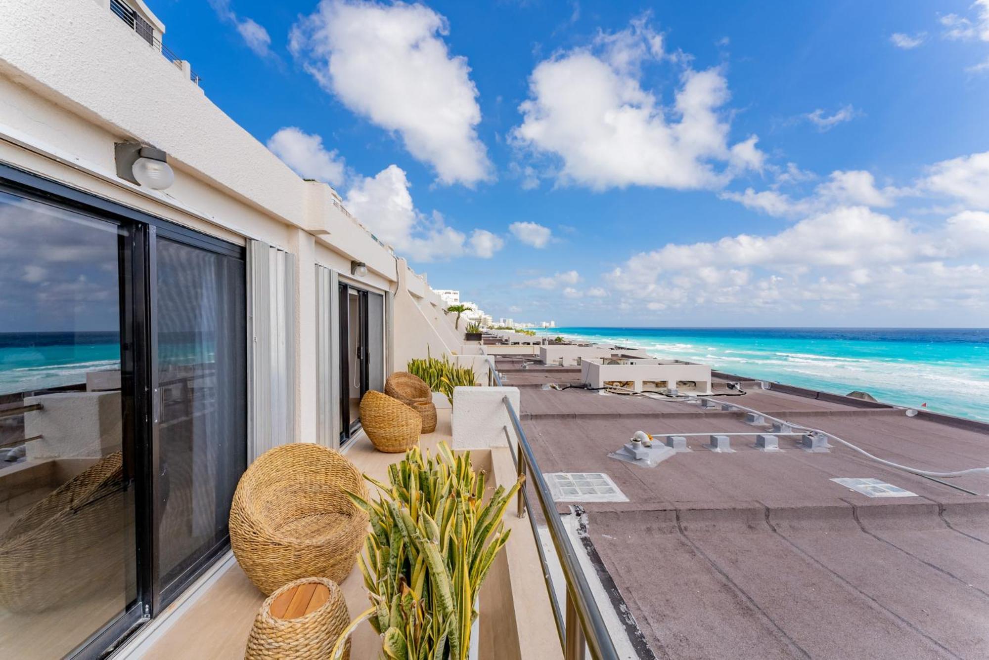 Amazing Caribbean Ocean View At Villas Marlin In Cancun Exterior photo